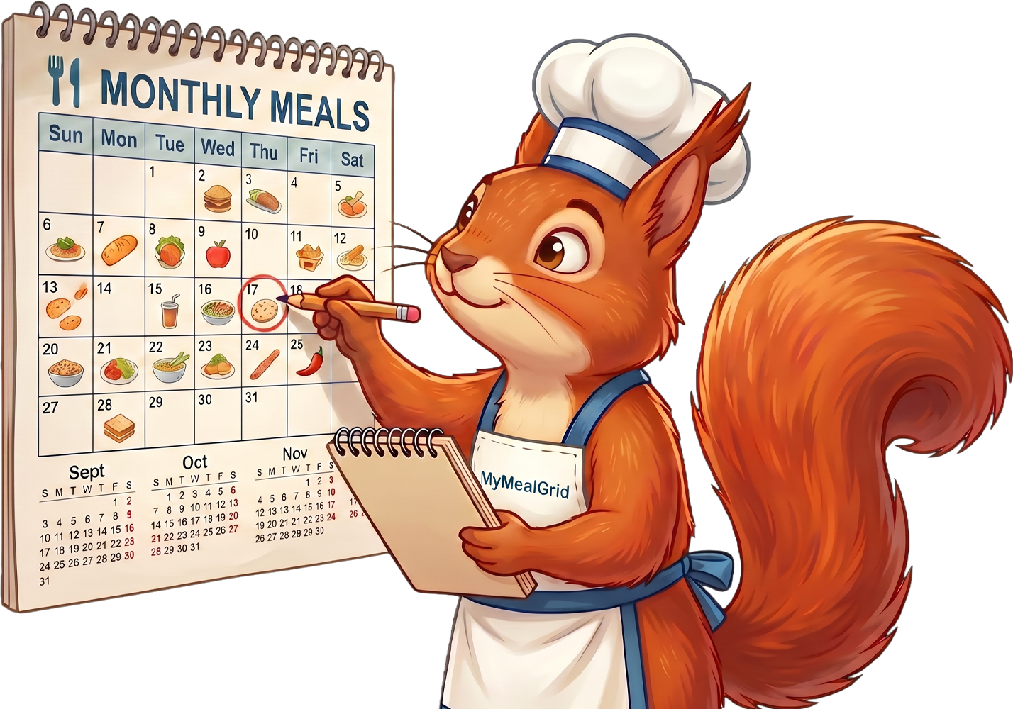 Pip the MyMealGrid Squirrel